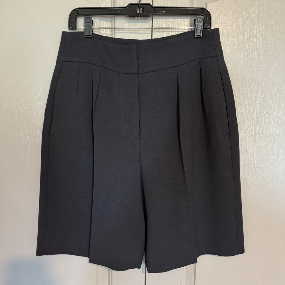 Brunello Cucinelli Women's Wool Bermuda Shorts Sz 6 Black